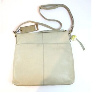 Margot New York Leather Brandy Crossbody Leah Hobo Shoulder Handbag MG2973-LG